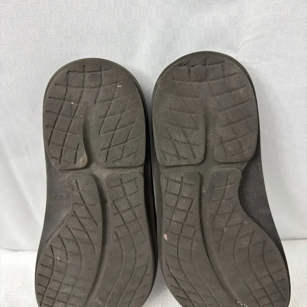 OOFOS OOahh Slides Mens Size 8 Black Recovery Slip On Sandals Comfort